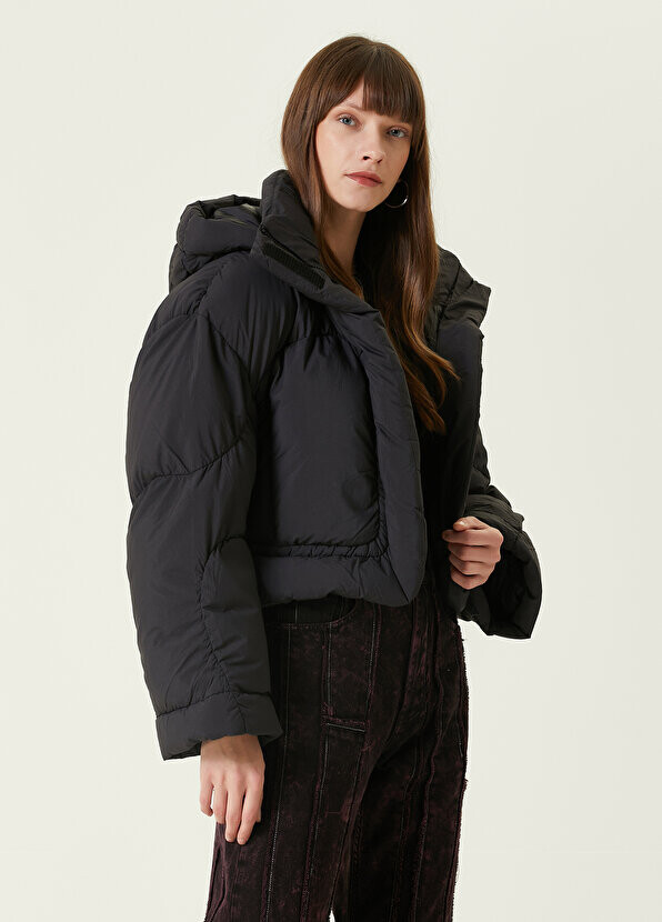 

Черное укороченное пальто-пуховик Acne Studios, Черный