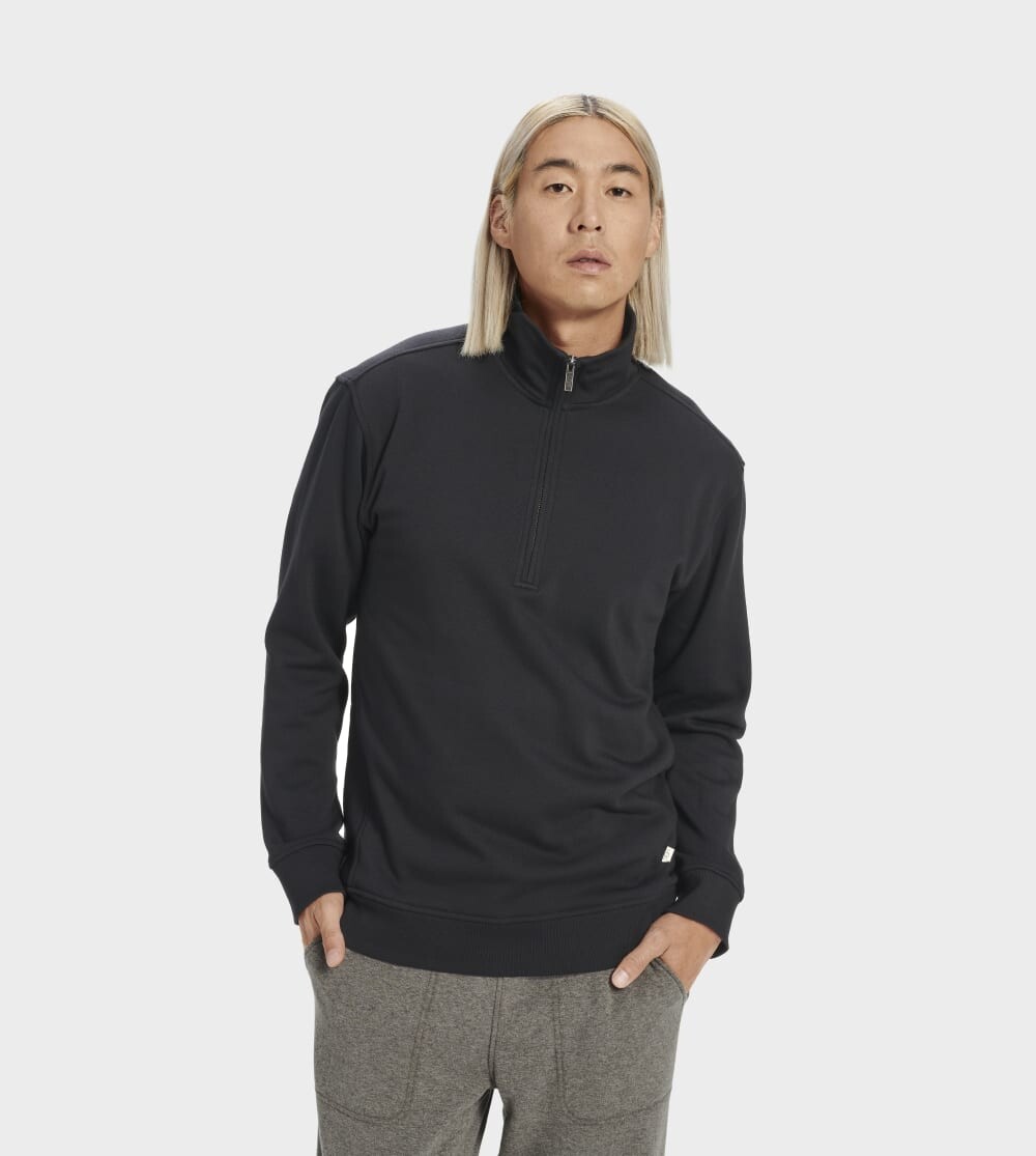 

Толстовка Zeke Half Zip Pullover UGG, черный
