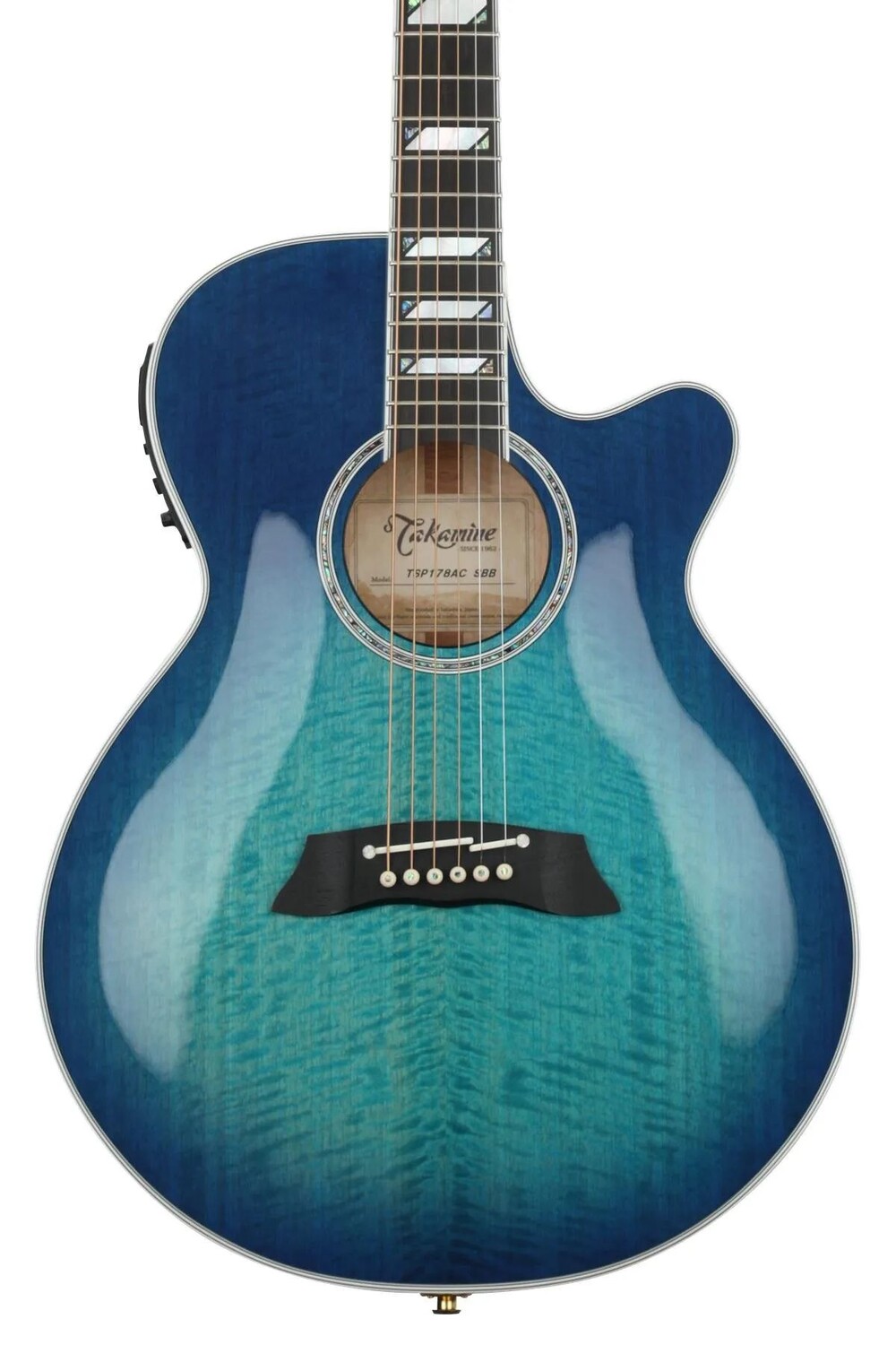 

Акустически-электрическая гитара Takamine TSP178AC Thinline — прозрачная Blue Burst