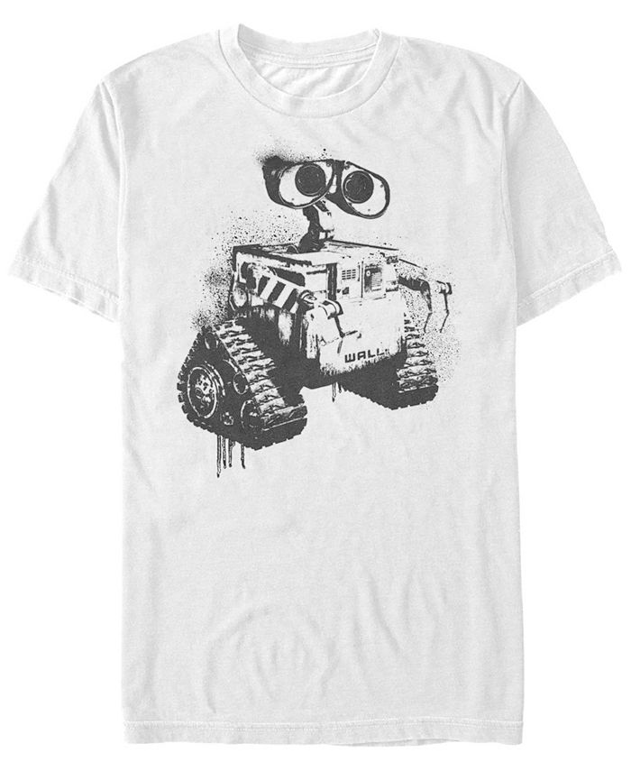 Мужская футболка с коротким рукавом Disney Pixar Wall-E, эскиз аэрозольной краски Fifth Sun, белый
