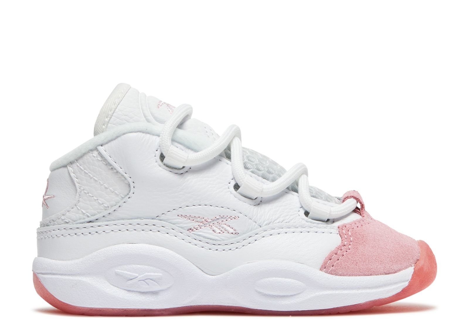 

Кроссовки Reebok Question Mid Toddler 'Pink Toe', белый