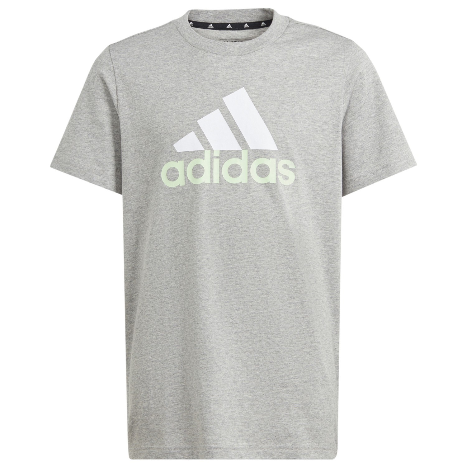 

Футболка Adidas Kid's BL 2 Tee, цвет Medium Grey HEather/White/Semi Green Spark