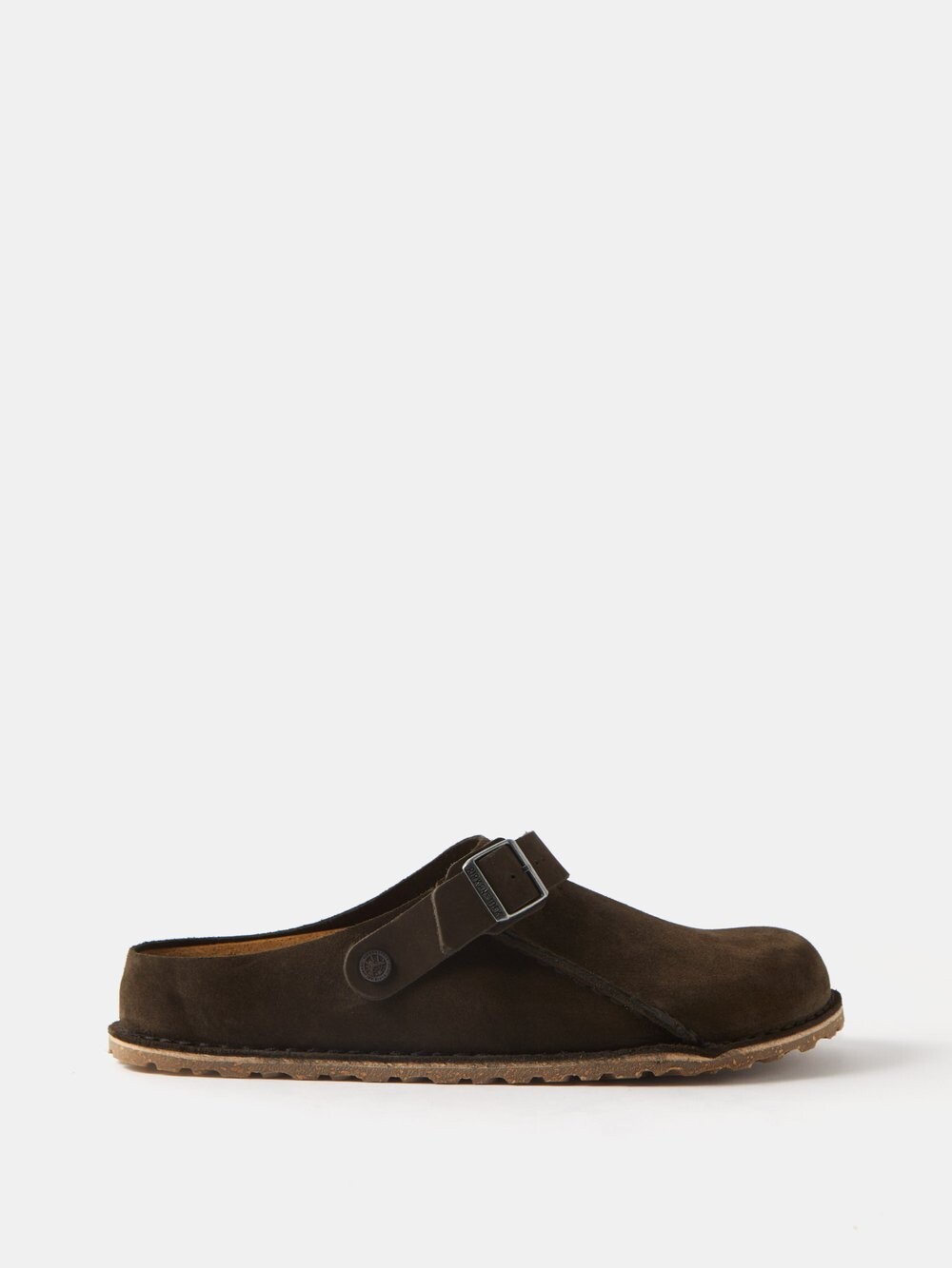 

Замшевые сабо lutry Birkenstock, темно коричневый