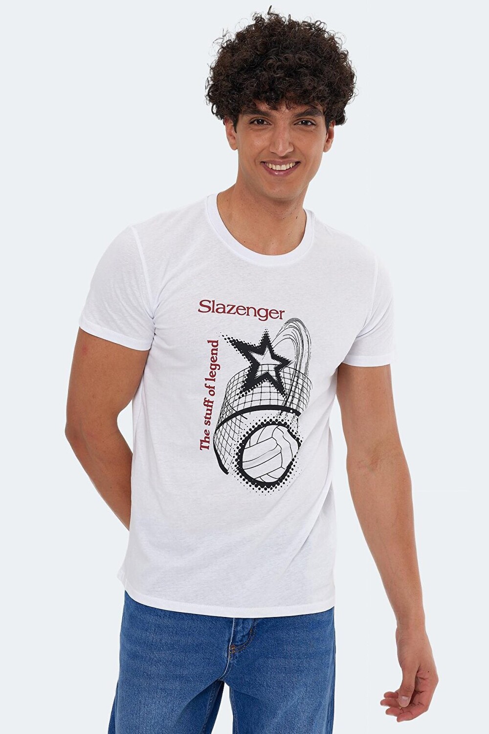 

KARNEN Мужская футболка белая SLAZENGER, Белый