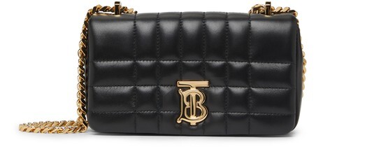 

Маленькая стеганая кожаная сумка Lola Burberry, черный