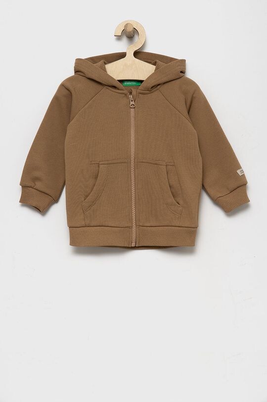 

Детская хлопковая толстовка United Colors of Benetton, коричневый