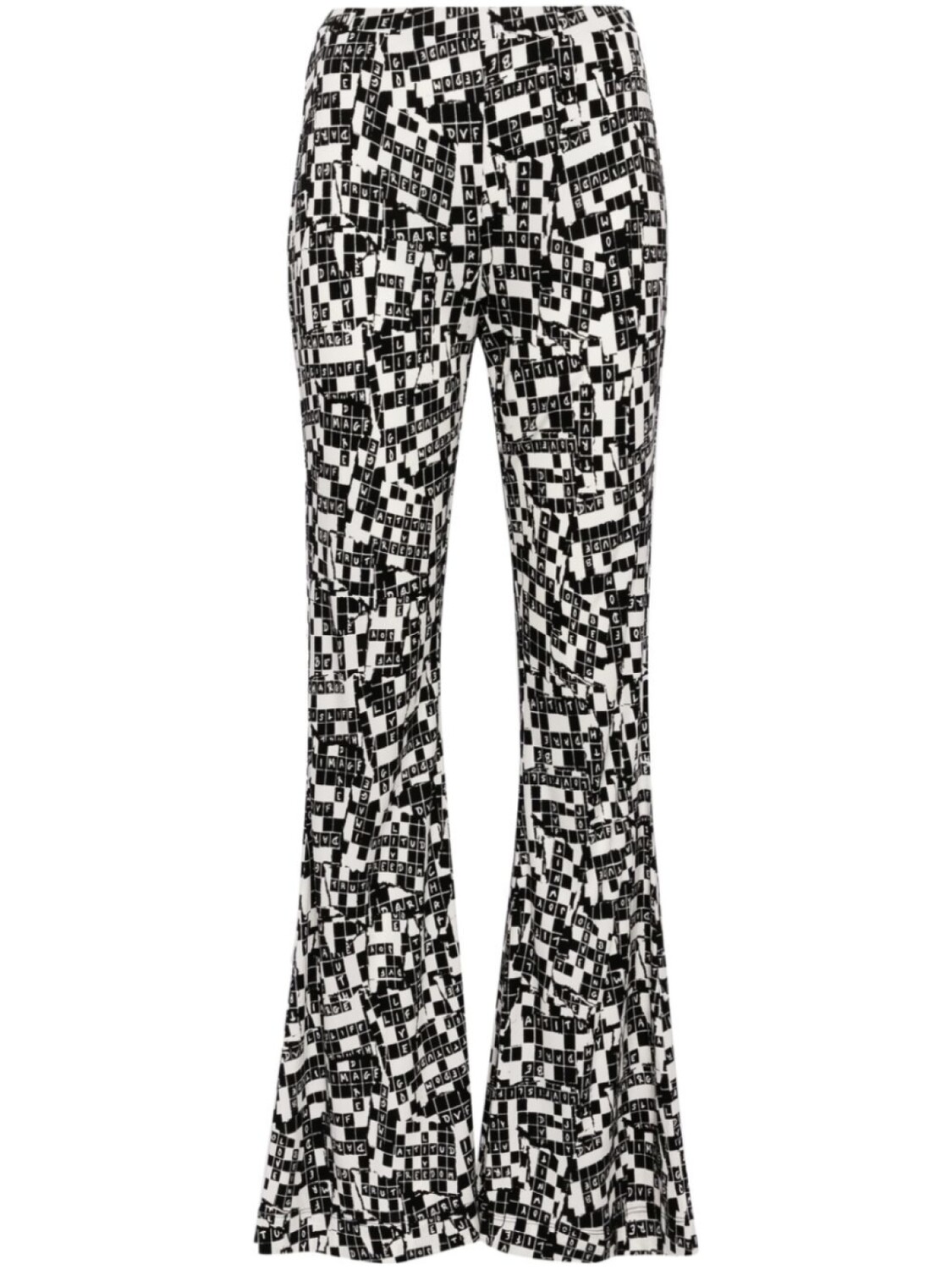 

DVF Diane von Furstenberg расклешенные брюки Brooklyn с завышенной талией, черный
