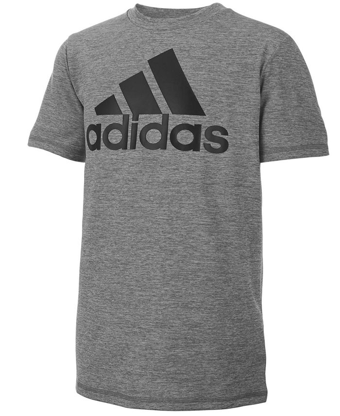 Меланжевая футболка с короткими рукавами для больших мальчиков Aeroready Performance adidas, серый фото