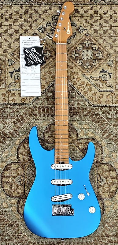 Электрогитара Charvel Pro-Mod DK22 SSS 2PT CM Guitar in Electric Blue w/ Pro Setup #0846 charvel pm dk22 sss 2pt cm blk электрогитара цвет черный