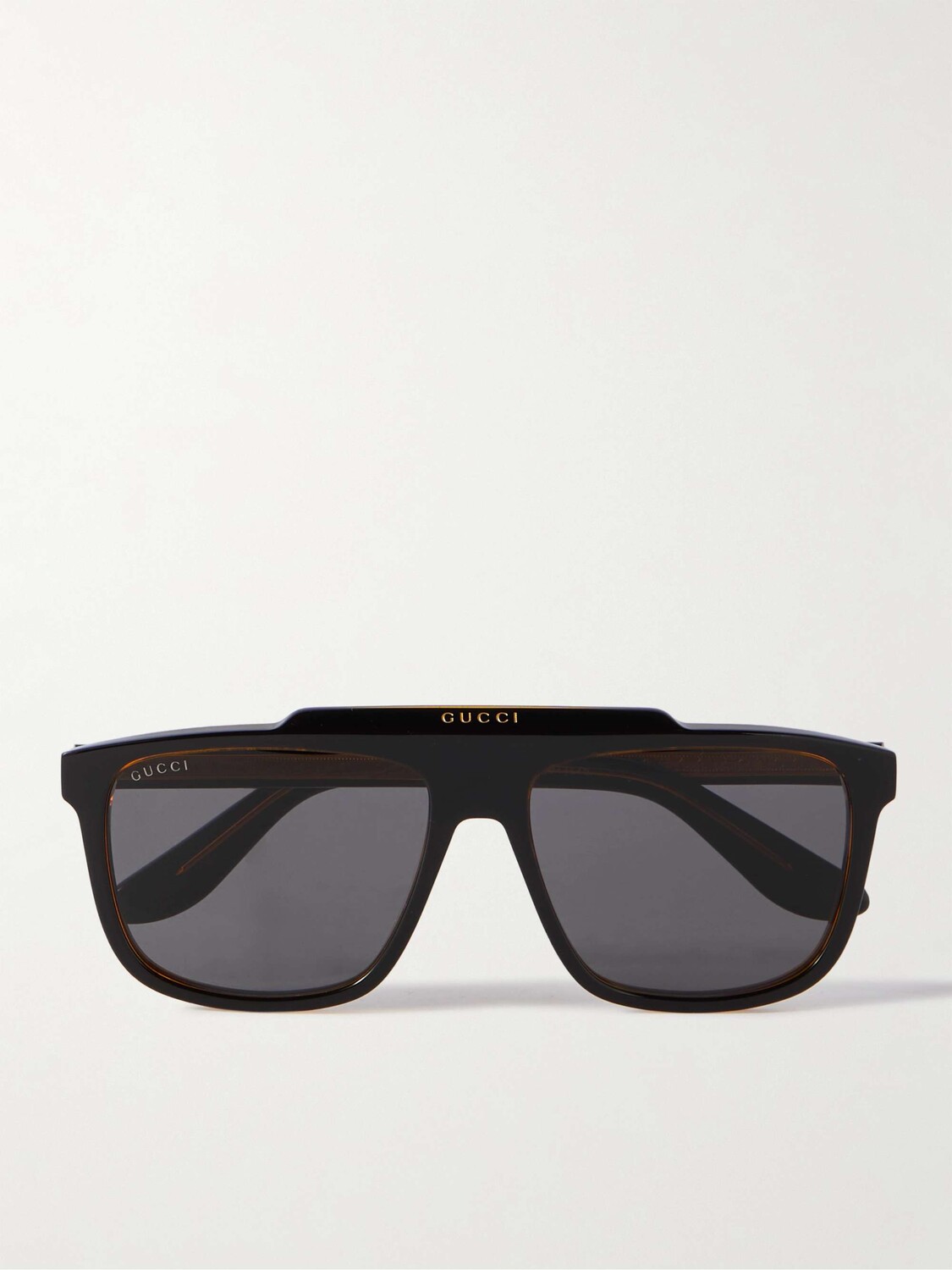 

Солнцезащитные очки в D-образной оправе из ацетата GUCCI EYEWEAR, черный