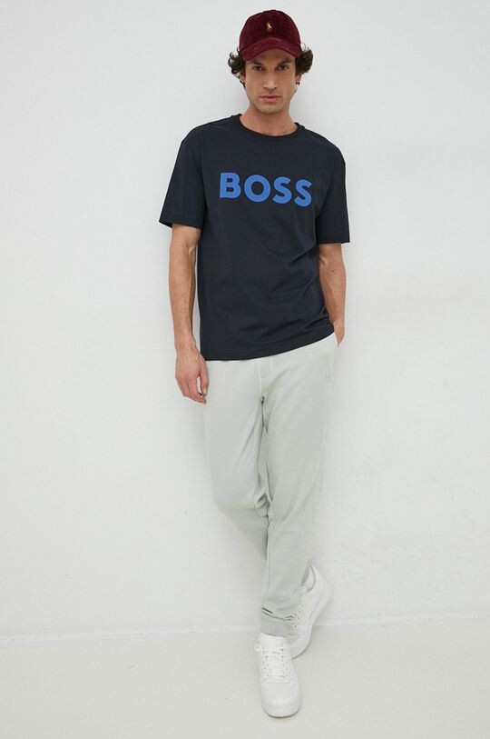 

Хлопковая футболка BOSS BOSS GREEN Boss, черный