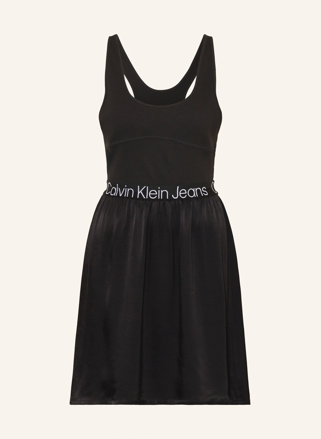 

Платье из разных материалов Calvin Klein Jeans, черный