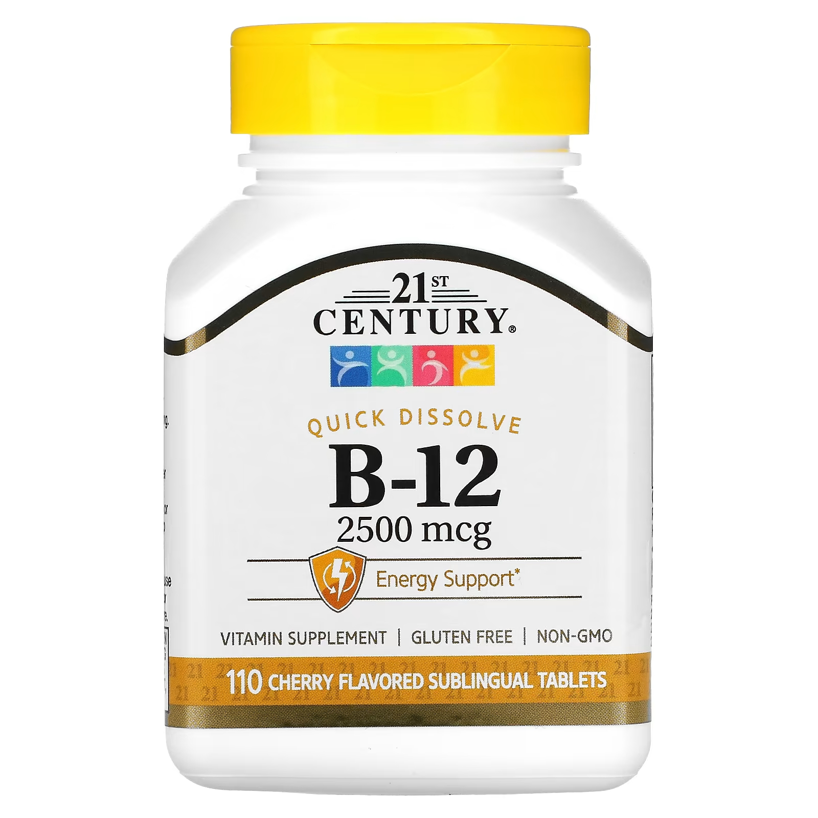 Витаминная добавка 21st Century B-12 Cherry 2500 мкг, 110 сублингвальных таблеток цена и фото