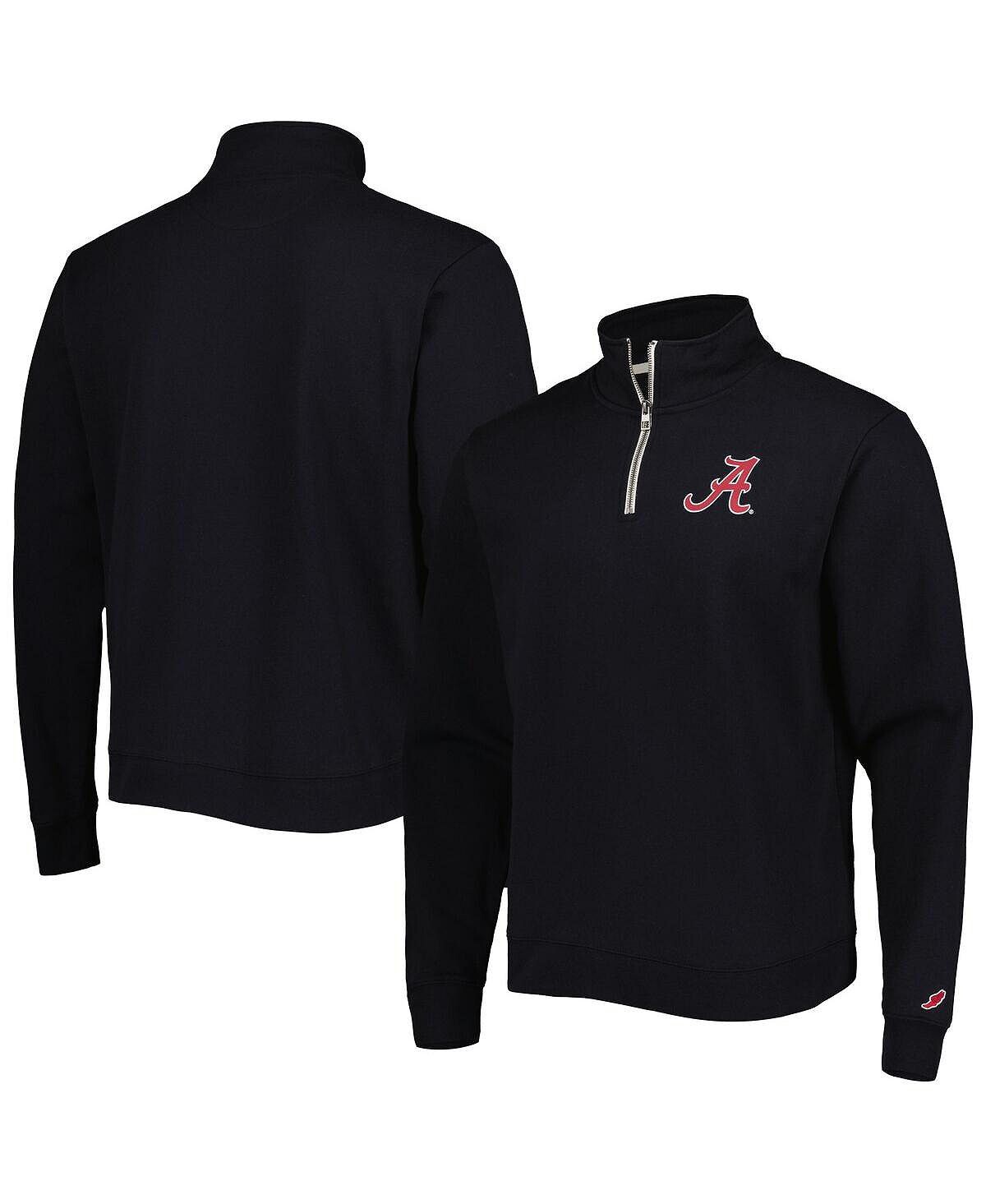 

Мужской черный флисовый свитшот с молнией четверти Alabama Crimson Tide Stack Essential League Collegiate Wear