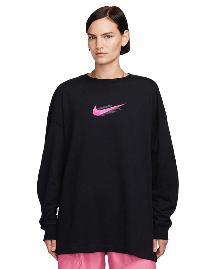 

Женская спортивная футболка с длинными рукавами Nike, черный