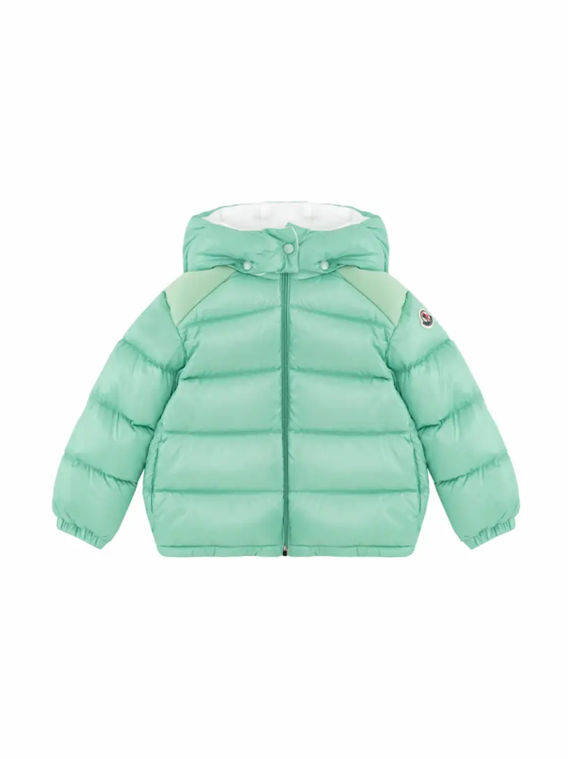 Стеганая куртка с логотипом Moncler, зелёный