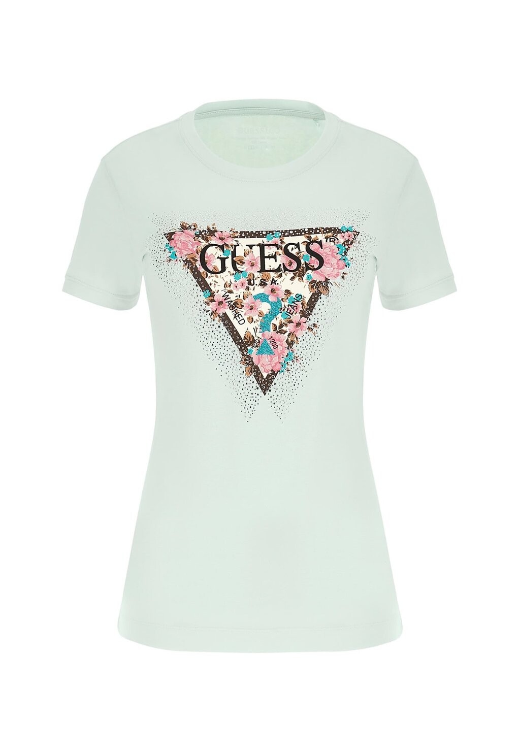 

Принт на футболке CHERRY FLOWER TEE Guess, мята
