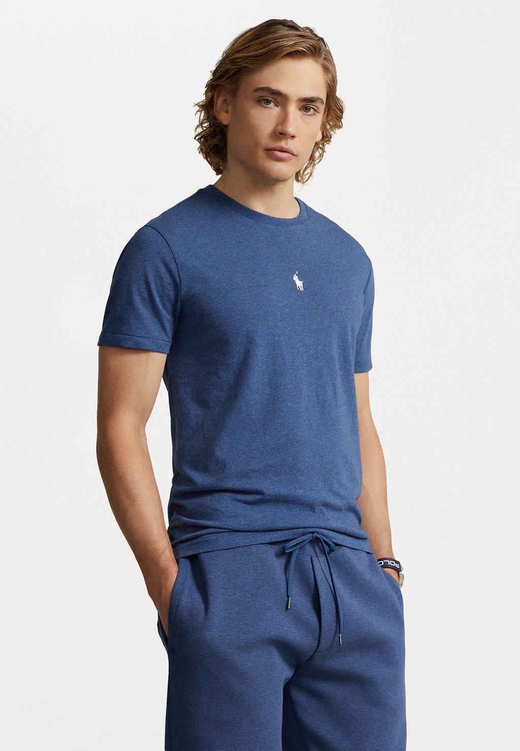 Базовая футболка Short Sleeve Polo Ralph Lauren, цвет derby blue heather [available with 10 11] linen ethel euro derby blue