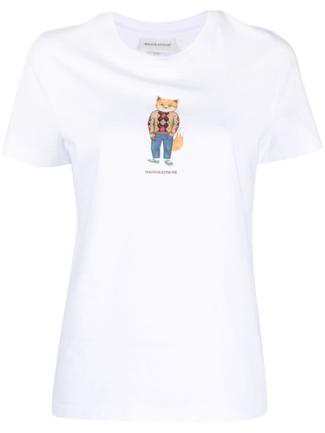 

Maison Kitsuné футболка с логотипом, белый