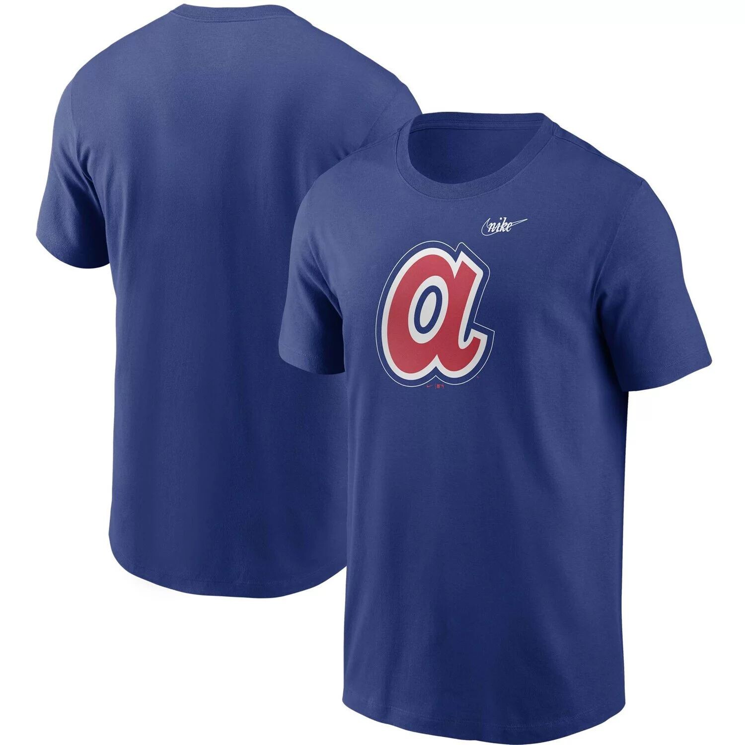 

Мужская футболка с логотипом Nike Royal Atlanta Braves Cooperstown Collection