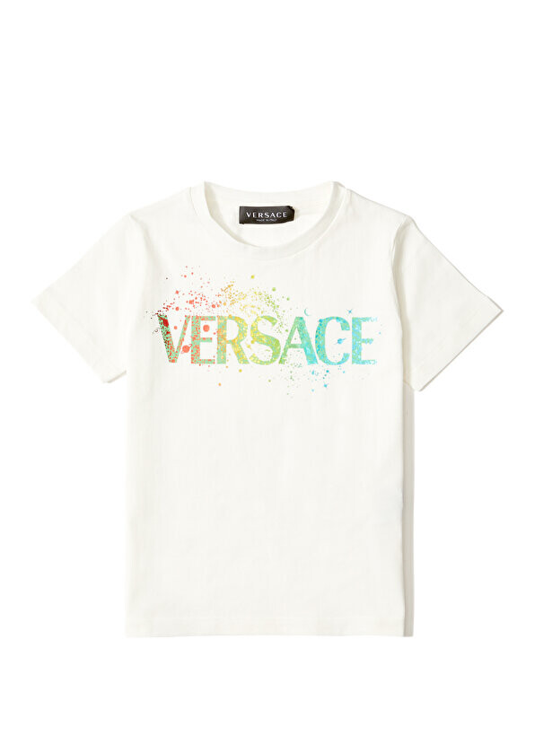

Белая футболка с логотипом для мальчика Versace