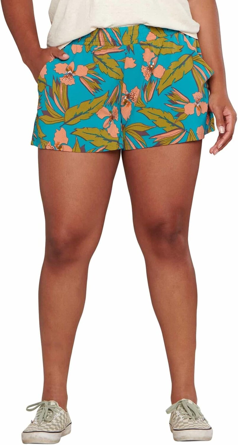

Шорты без застежки с принтом Sunkissed Toad&Co, цвет Curacao Aloha Print