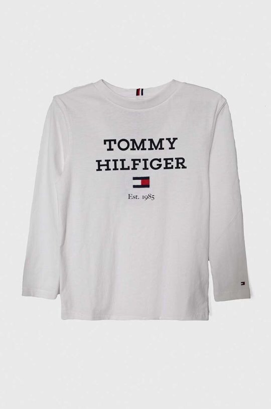 

Детская хлопковая футболка с длинными рукавами Tommy Hilfiger, белый