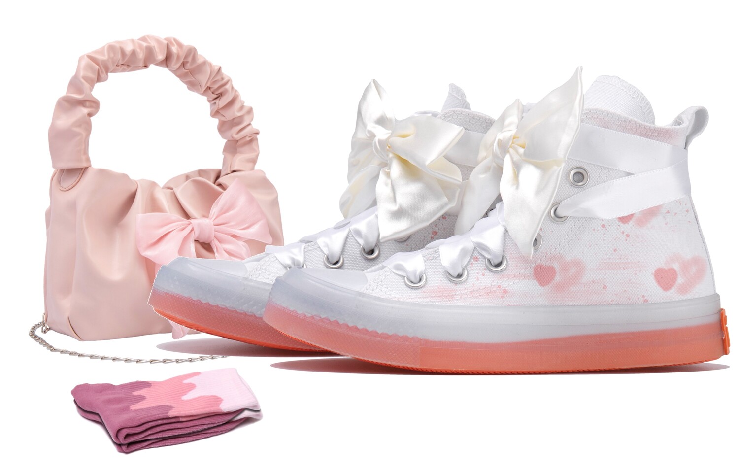 

All Star CX Canvas Shoes Unisex High-top Белый/розовый Converse