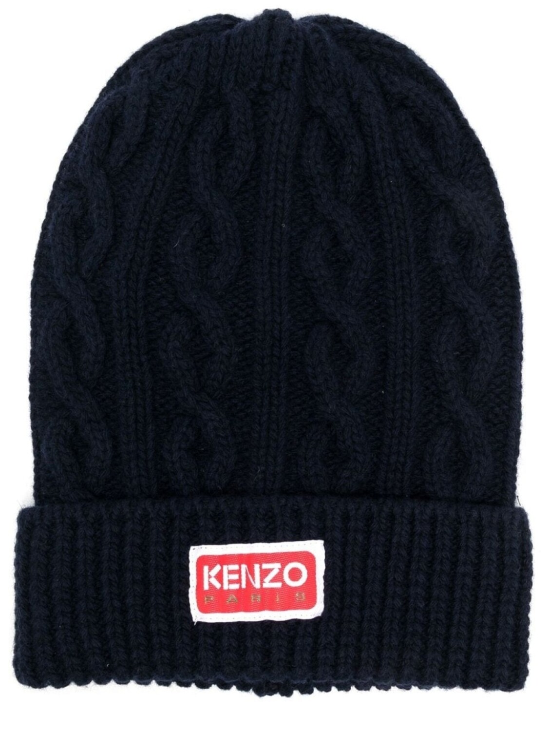 

Kenzo шерстяная шапка бини фактурной вязки, синий