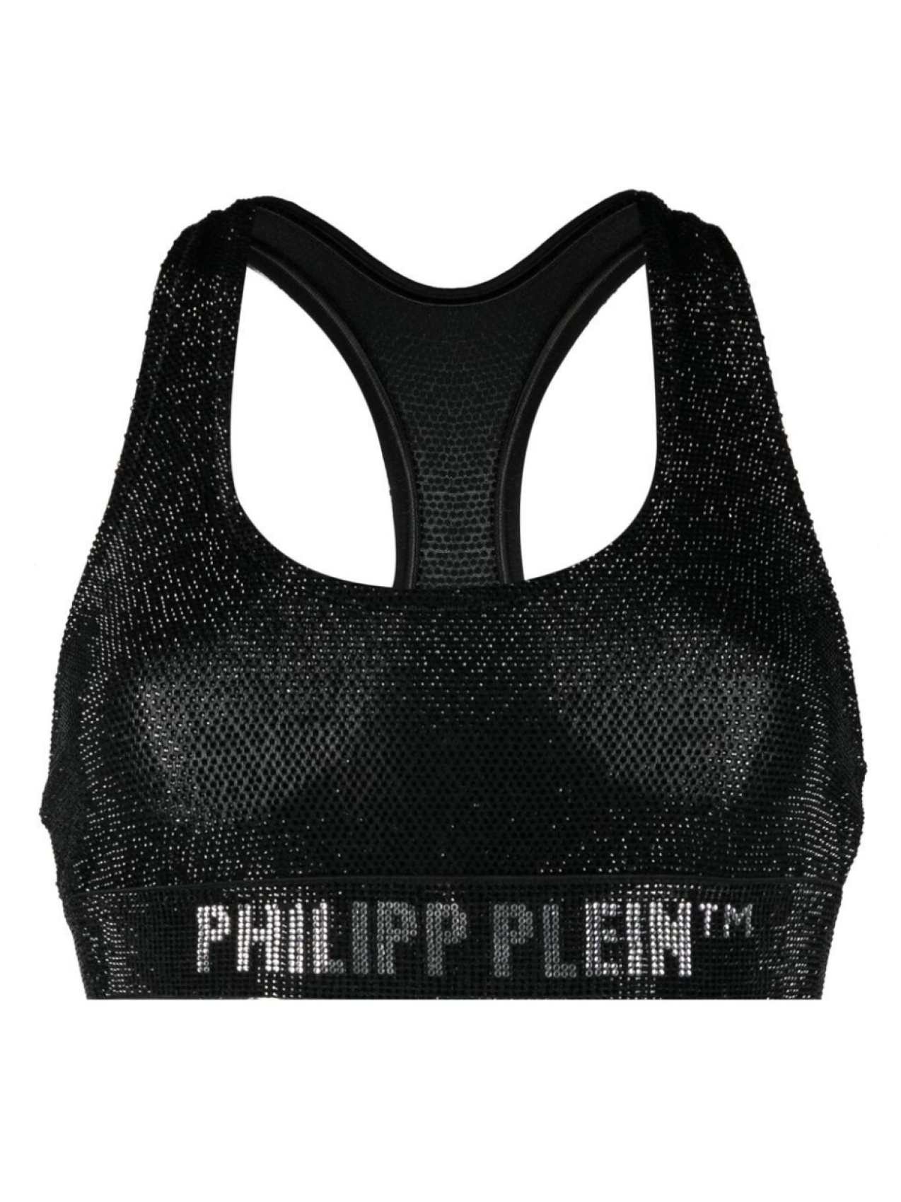 

Philipp Plein спортивный бюстгальтер с кристаллами, черный