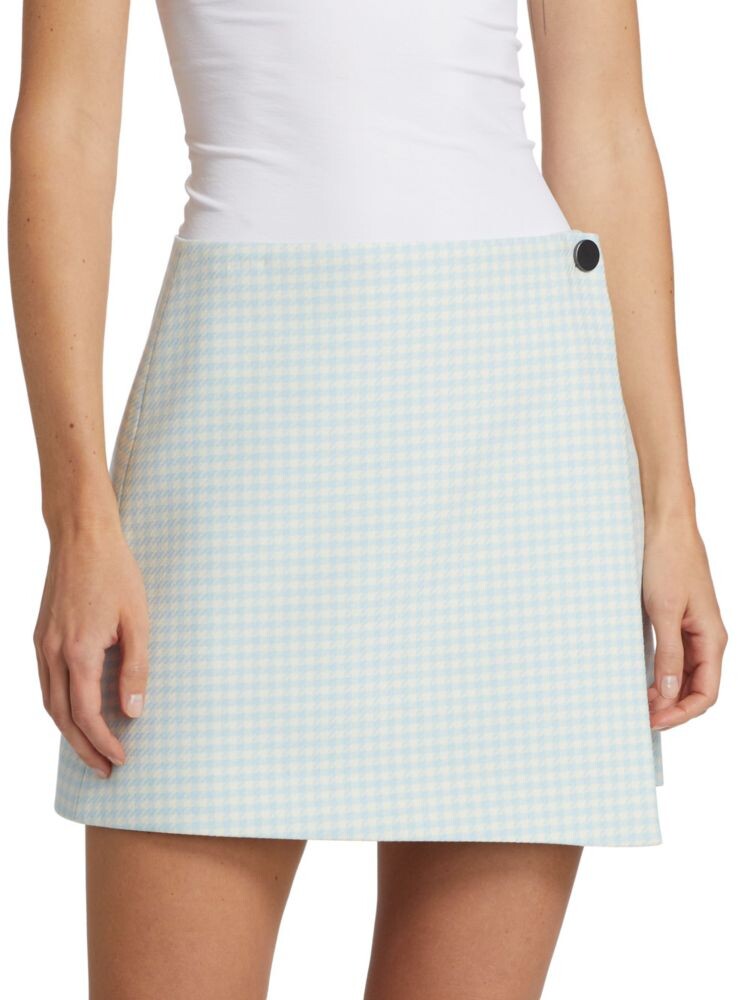 

Мини-юбка Renna в клетку с запахом Alice + Olivia, цвет Blue White