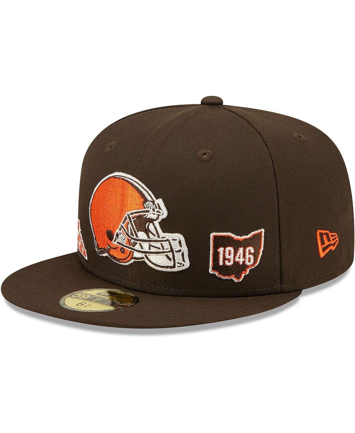 

Мужская коричневая приталенная шляпа Cleveland Browns Identity 59FIFTY New Era