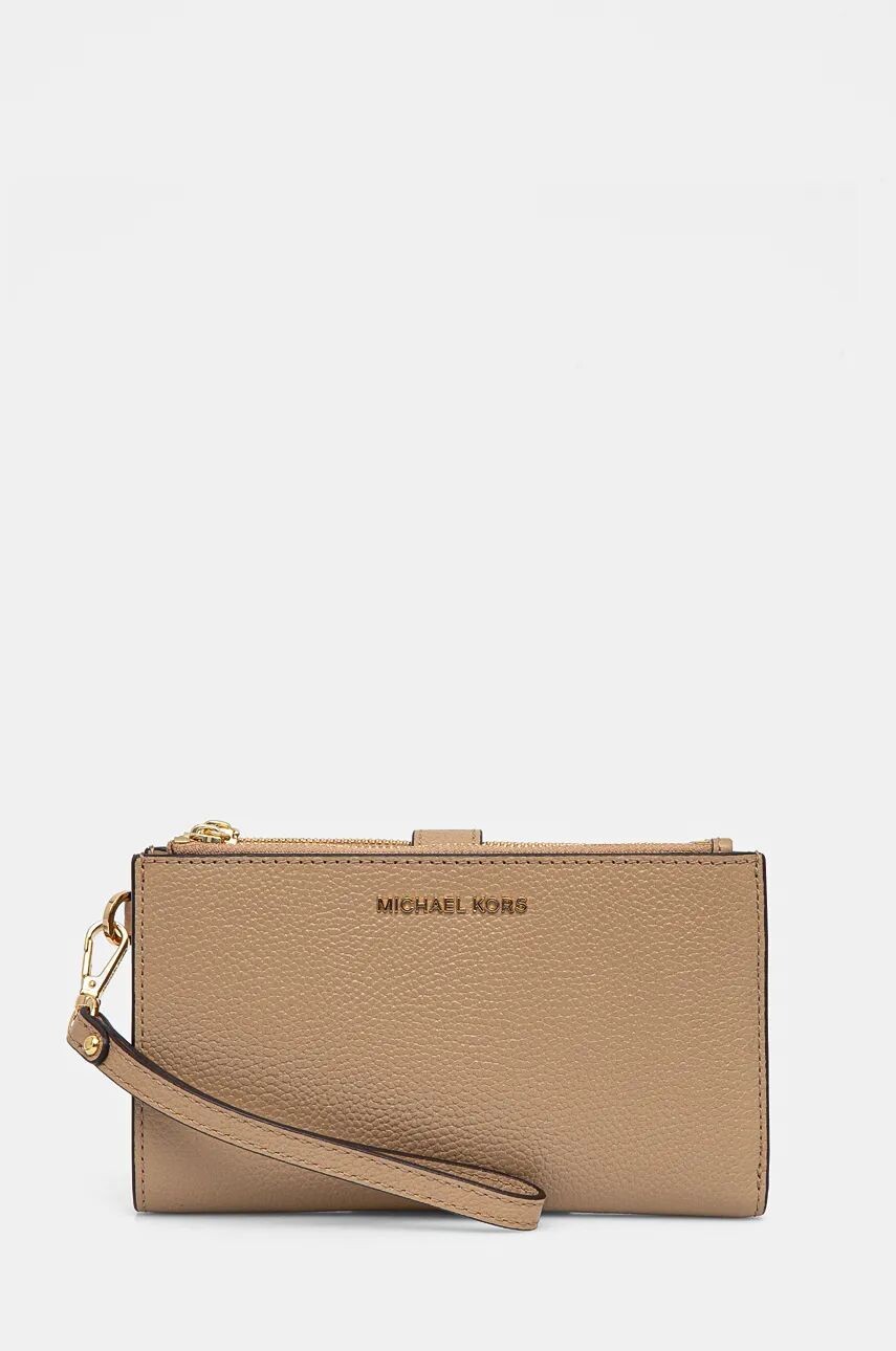 

Кожаный кошелек MICHAEL Michael Kors, бежевый