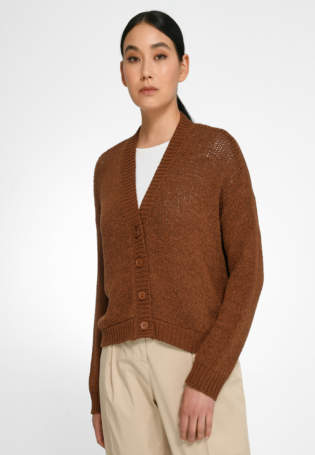 

Толстовка PETER HAHN Strickjacke Cotton, коричневый