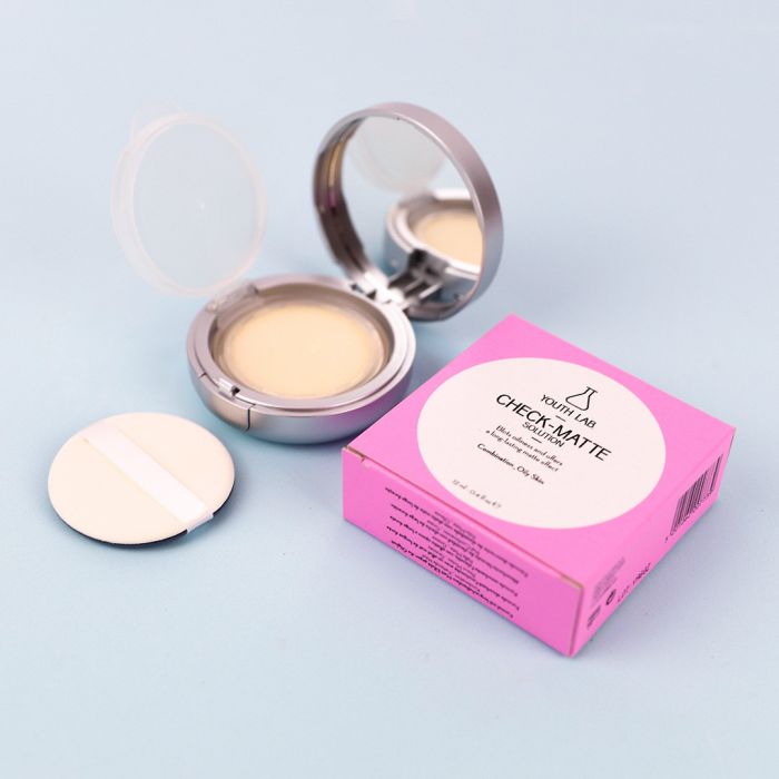 цена Пудра для лица Polvos Matificantes Check Matte Compact Case Youth Lab, Nude