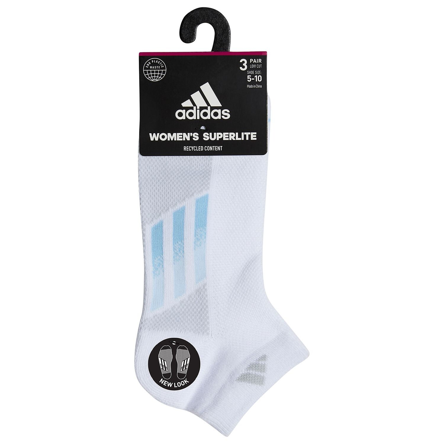 

Женские низкие носки adidas Superlite Stripe, 3 пары adidas, серый