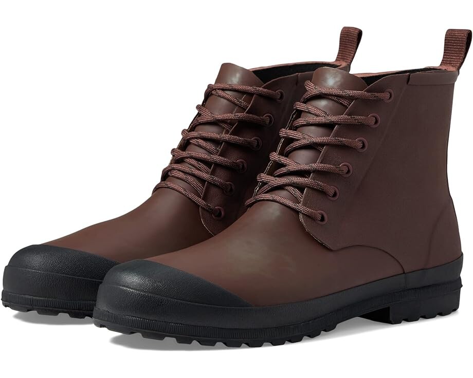 Ботинки Madewell The Lace-Up Lugsole Rain, цвет Dark Cabernet