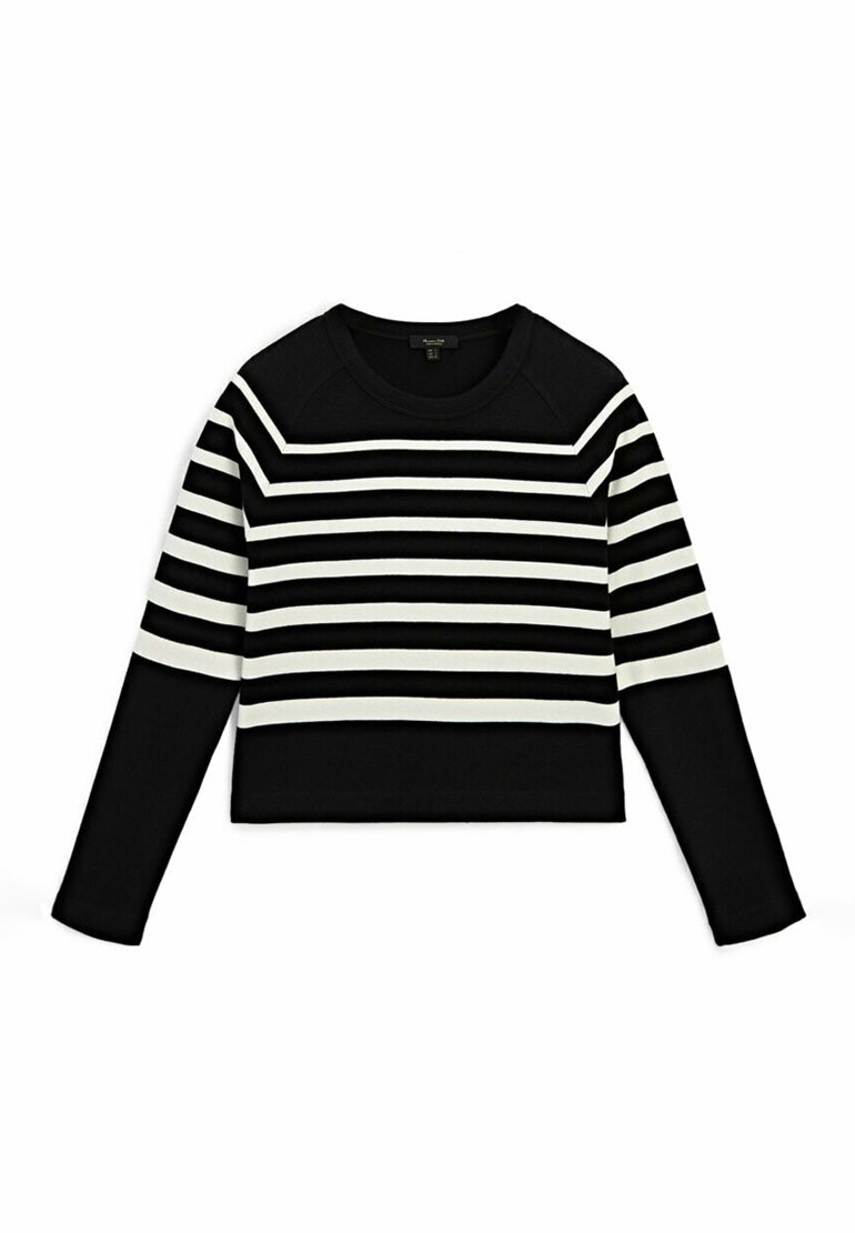 

Свитер Striped Massimo Dutti, черный