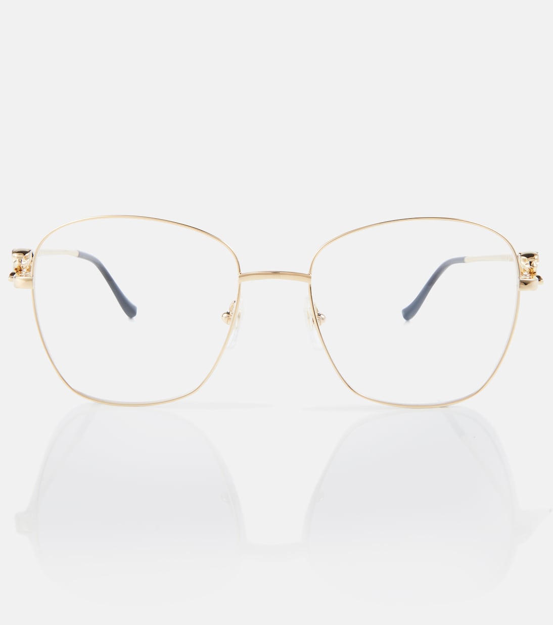 

Круглые очки panthère de cartier Cartier Eyewear Collection, металлический