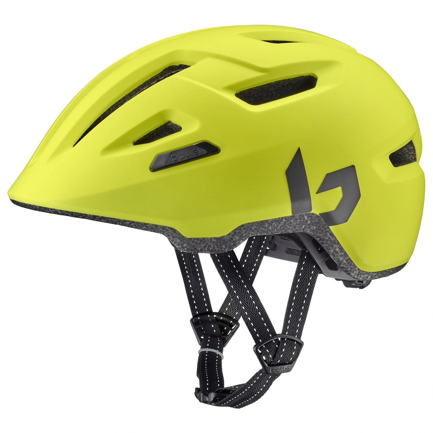 Велосипедный шлем Bollé Stance Pure, матовый кислотно желтый шлем дьявольские звуковые украшения длинные короткие разноцветные фотомагнитные аксессуары для велосипедного шлема