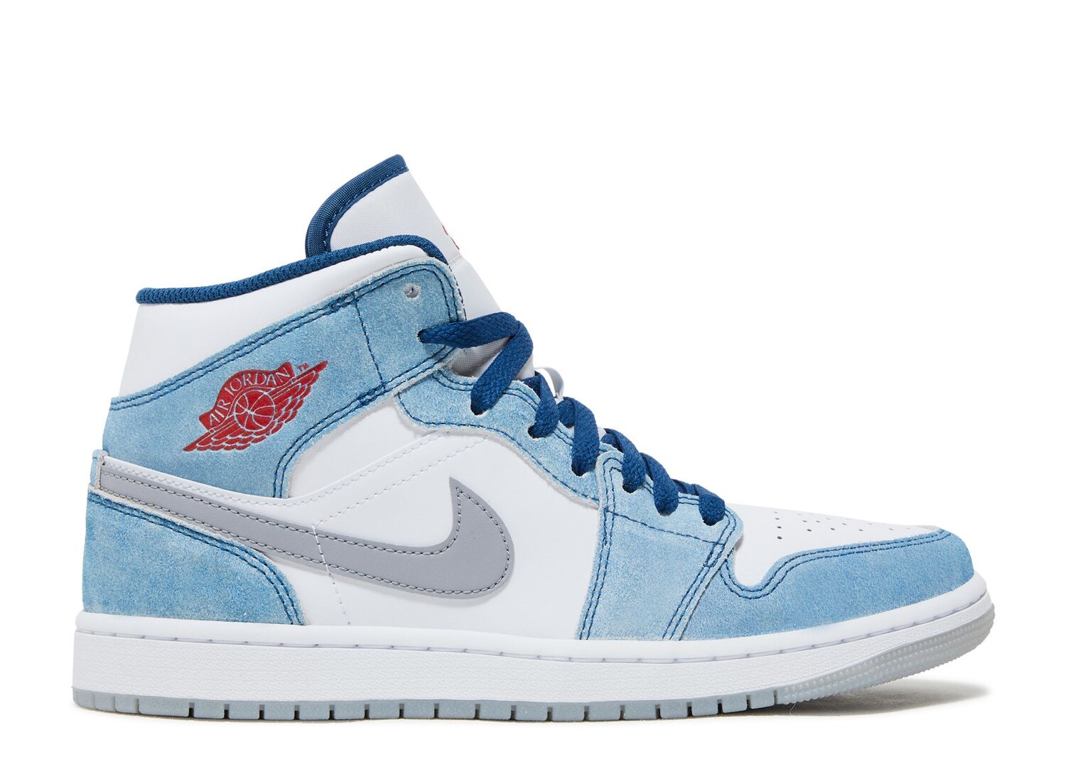 Кроссовки Air Jordan Air Jordan 1 Mid Se 'French Blue', синий кроссовки air jordan air jordan 1 retro mid se brown blue grey белый