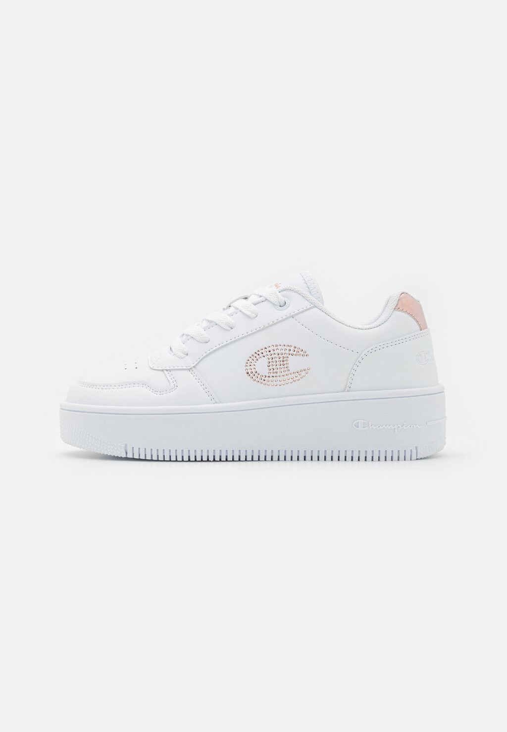 

Кроссовки низкие REBOUND PLATFORM GLITTER UNISEX Champion, цвет white/rose gold