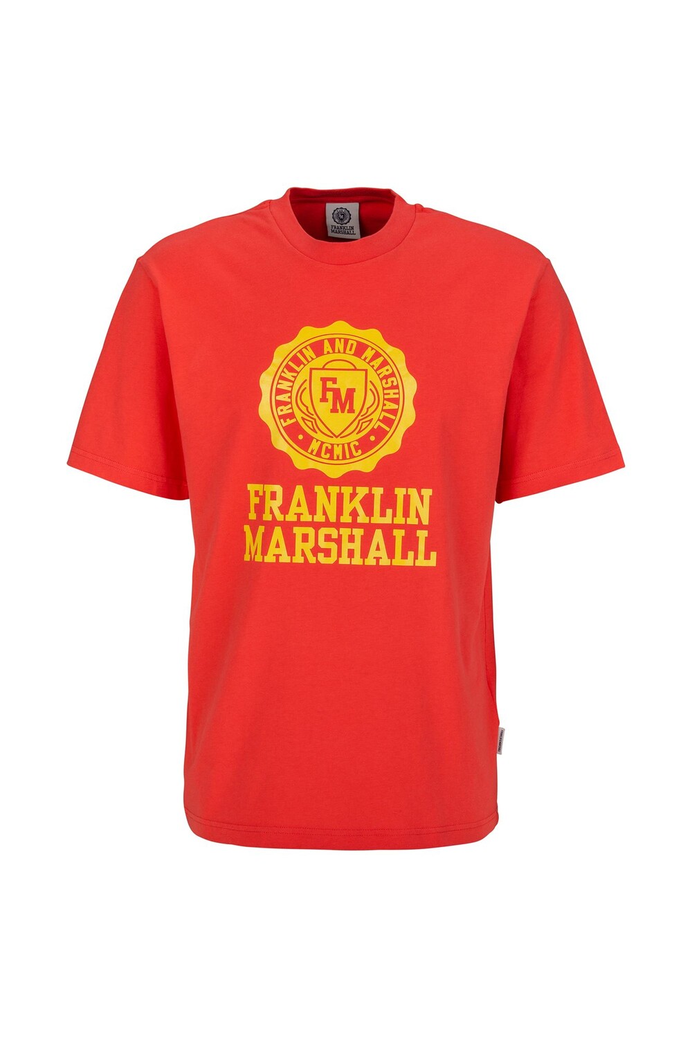 

Футболка Franklin & Marshall Piece Dyed 20/1 Jersey, розовый