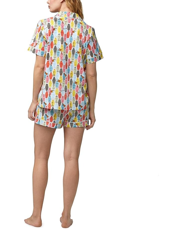 

Пижамный комплект Bedhead PJs Organic Cotton Short Sleeve Shorty Set, цвет Keys Please