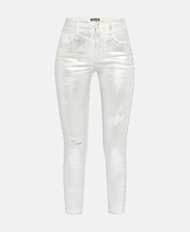 

Прямые джинсы Versace Jeans Couture, серебряный