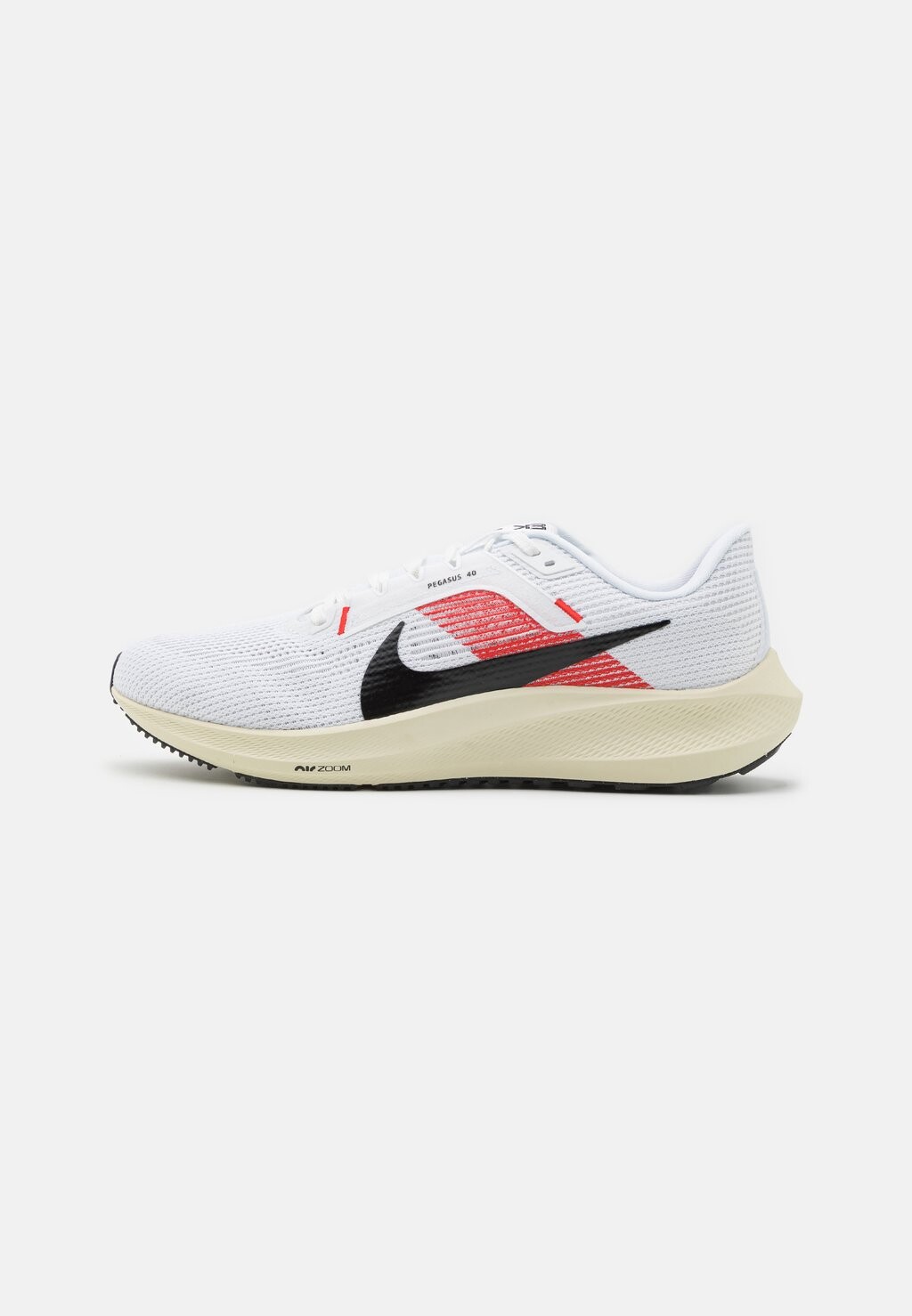 

Кроссовки нейтрального цвета Air Zoom Pegasus 40 Ek Nike, цвет white/black/chile red/coconut milk