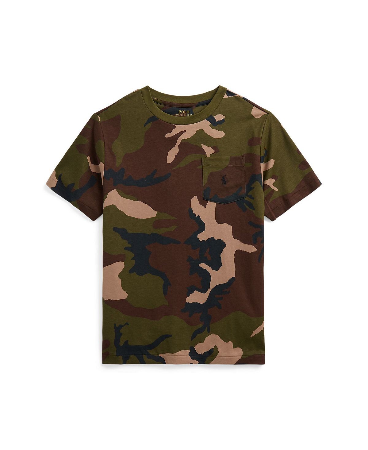

Футболка из хлопкового джерси с камуфляжным принтом Big Boys и карманами Polo Ralph Lauren