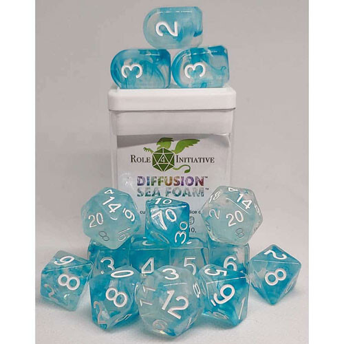 

Аксессуары Role 4 Initiative R4I Dice w/ Arch'd4: Diffusion - Sea Foam (15)