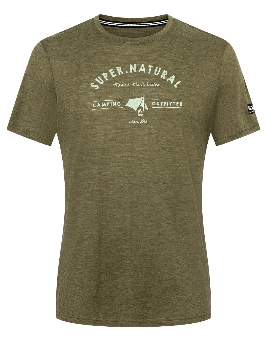 

Рубашка super.natural Merino T Shirt, цвет olivgrün