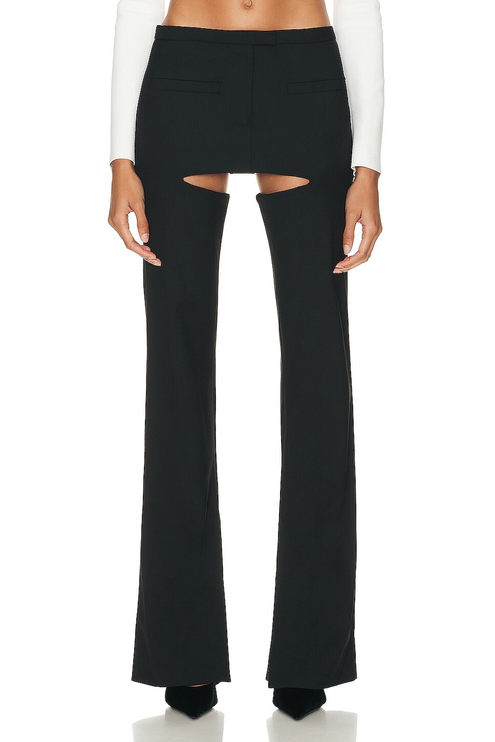 

Брюки Courreges Chaps Wool, черный